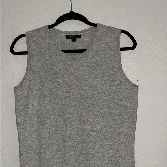Brooks Brothers Light Gray Cashmere Sweater Vest round neck - Picture 2 of 6
